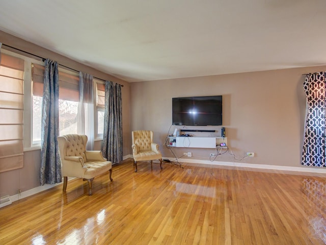 unfurnished room featuring light wood-type flooring