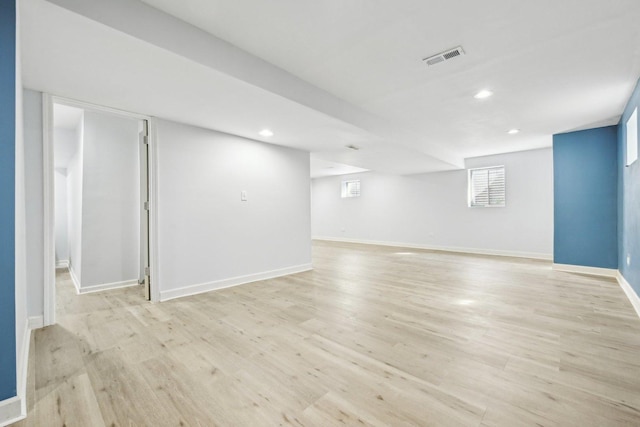 interior space featuring light hardwood / wood-style flooring