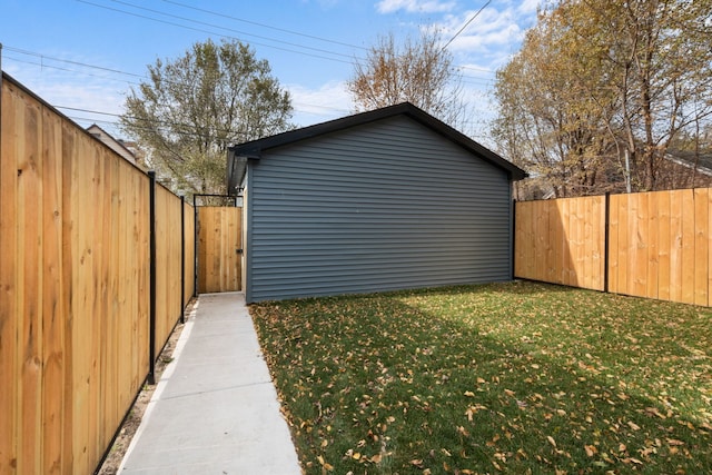 view of home's exterior featuring a lawn