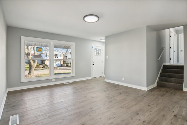 entryway featuring wood-type flooring