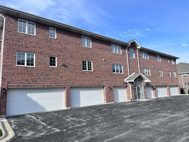 exterior space with a garage