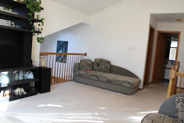 living room with carpet floors