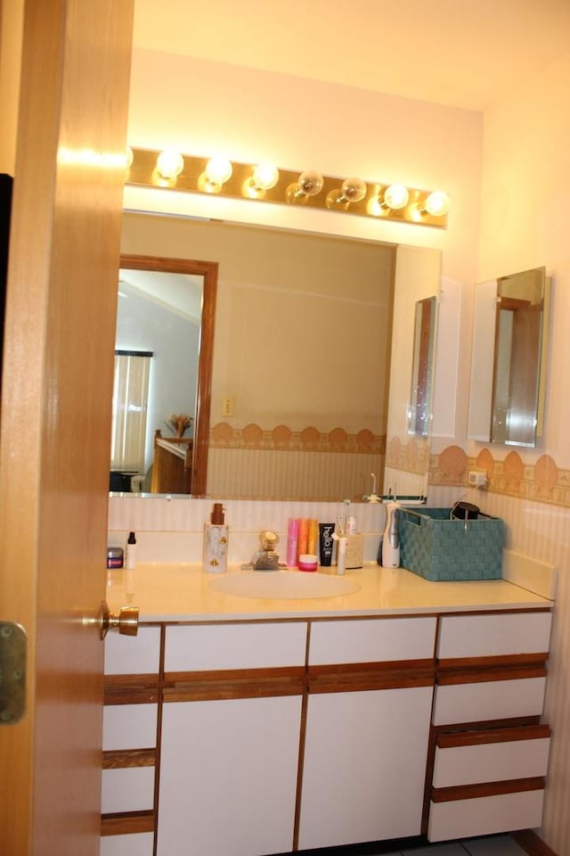 bathroom with vanity