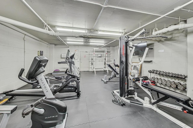 view of exercise room