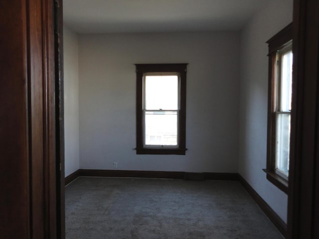 view of carpeted spare room