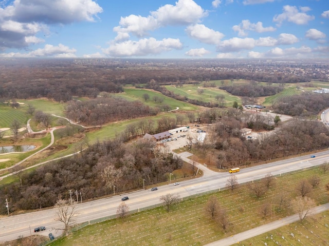 bird's eye view with a rural view