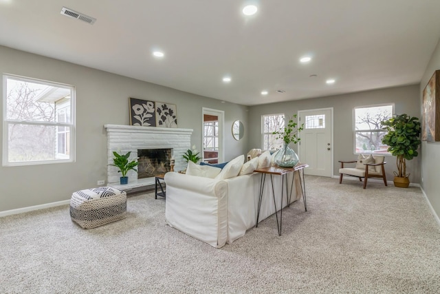 view of carpeted living room