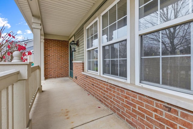 view of patio featuring covered porch