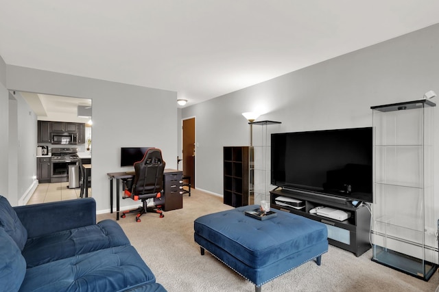 view of carpeted living room