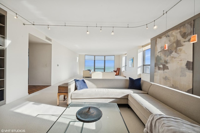 view of carpeted living room