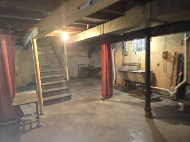 view of basement