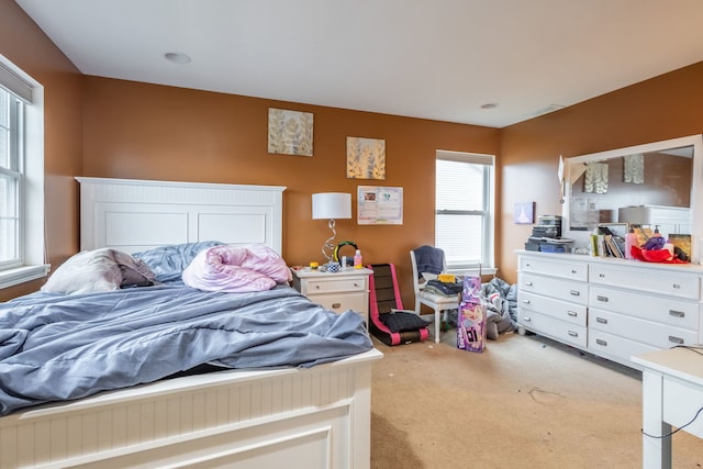 view of carpeted bedroom