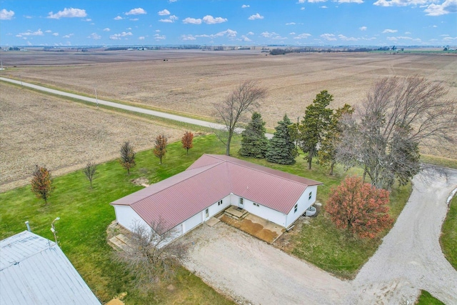 bird's eye view featuring a rural view