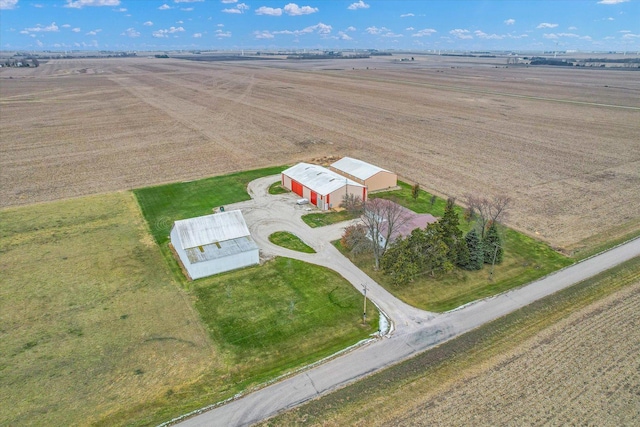 drone / aerial view with a rural view