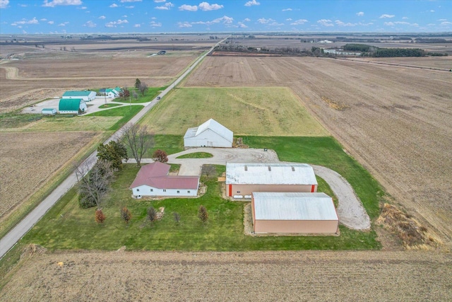 aerial view with a rural view