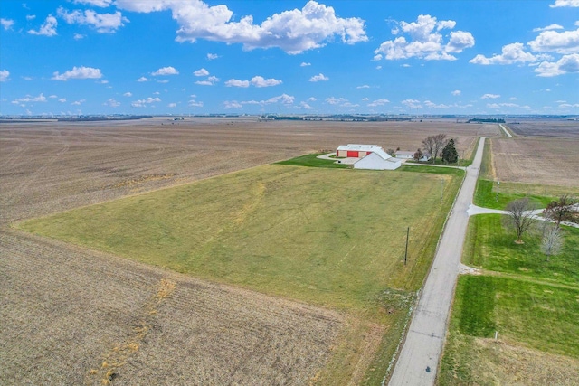 aerial view featuring a rural view