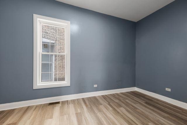 empty room featuring light hardwood / wood-style flooring