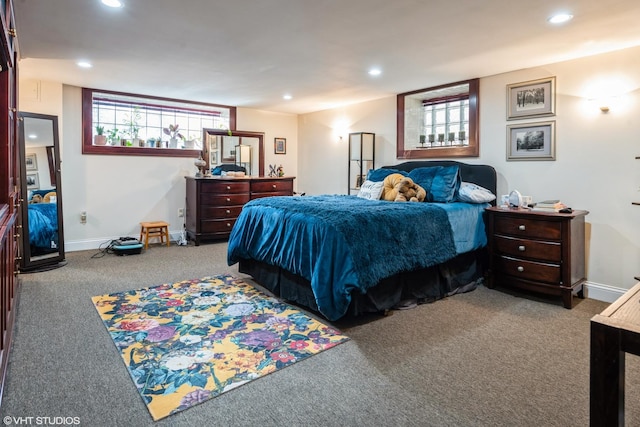 bedroom featuring carpet