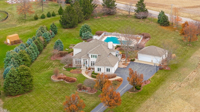 birds eye view of property