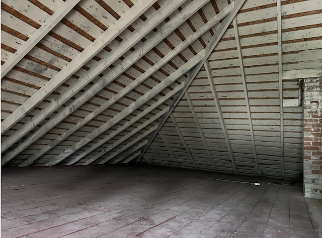 view of attic