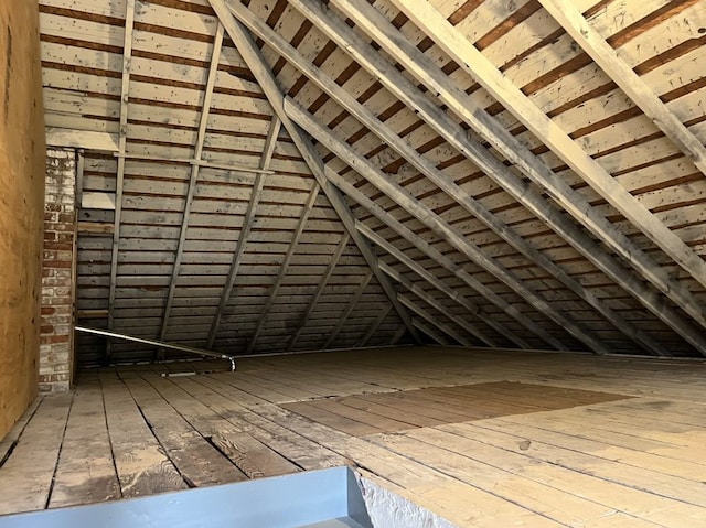 view of attic