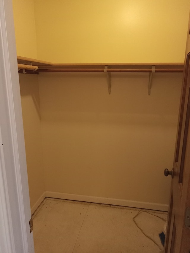 view of walk in closet