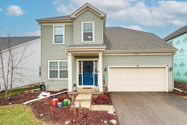 view of front of house featuring a garage