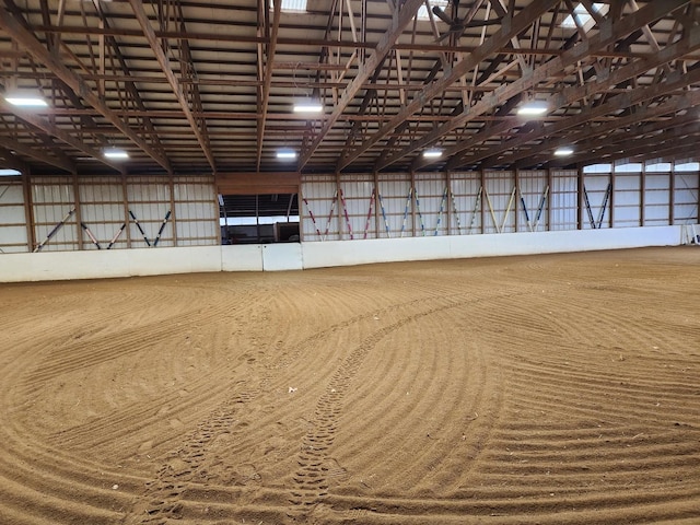 view of horse barn