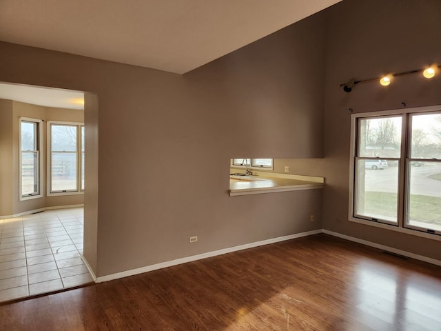 empty room featuring light hardwood / wood-style floors