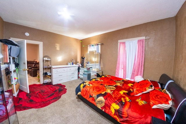 bedroom featuring carpet floors