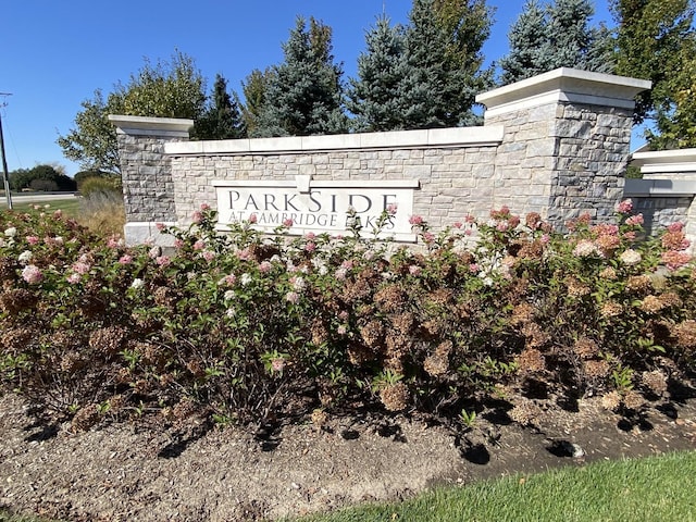 view of community sign