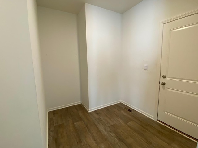 interior space featuring dark wood-type flooring