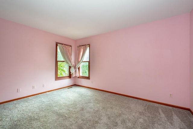 view of carpeted empty room