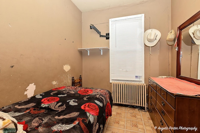 bedroom with radiator