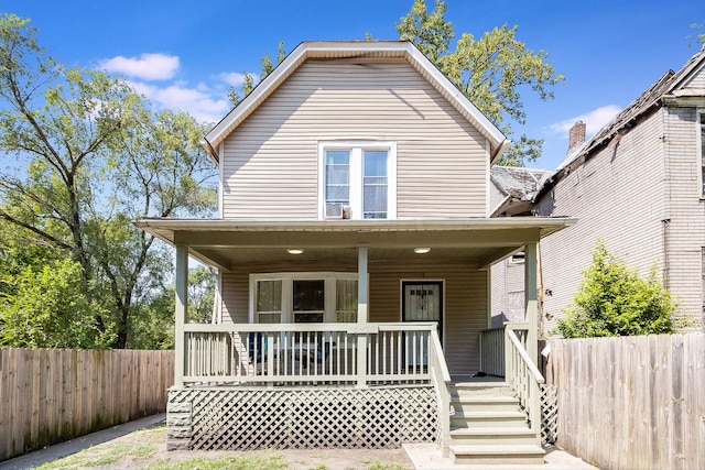 view of front of home featuring a porch