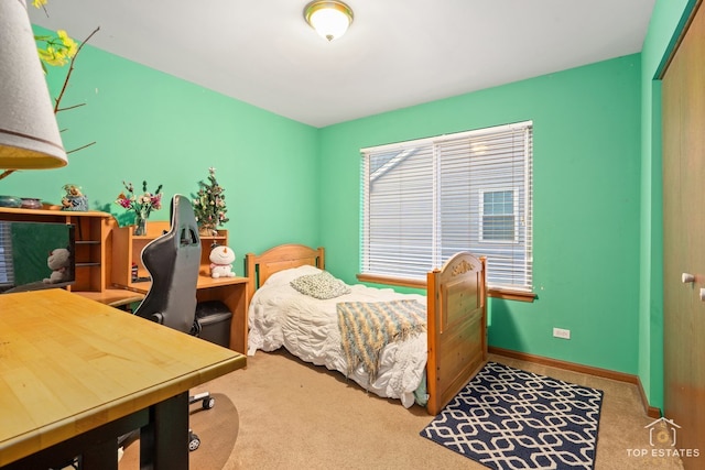 view of carpeted bedroom