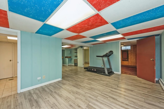 interior space with hardwood / wood-style floors