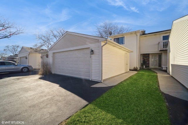 exterior space featuring a garage