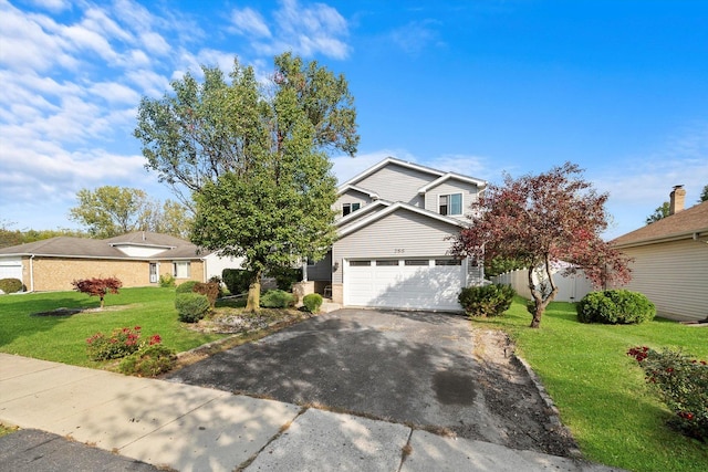 view of front of home with a front yard