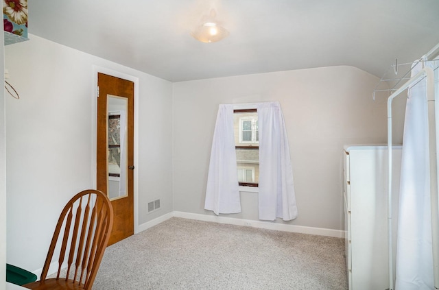 interior space featuring carpet flooring