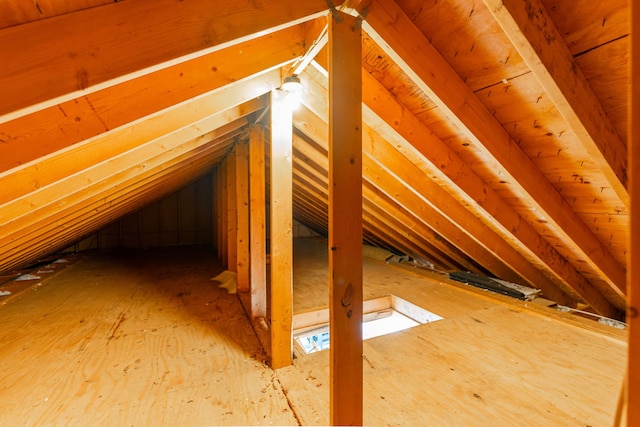 view of attic