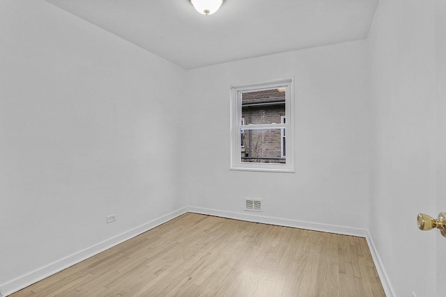 empty room featuring light wood-type flooring