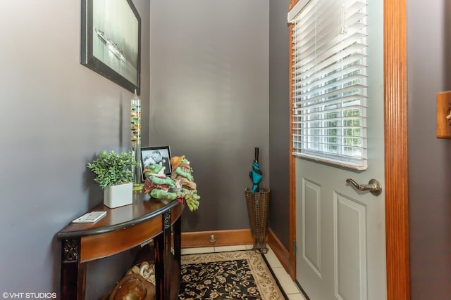 entryway featuring tile patterned floors