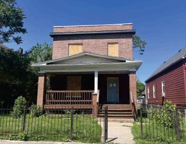 view of front facade with covered porch