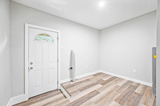 entryway with light wood-type flooring