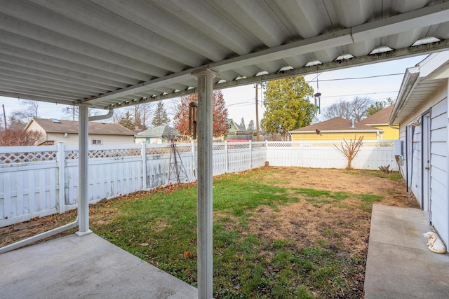 view of yard with a patio