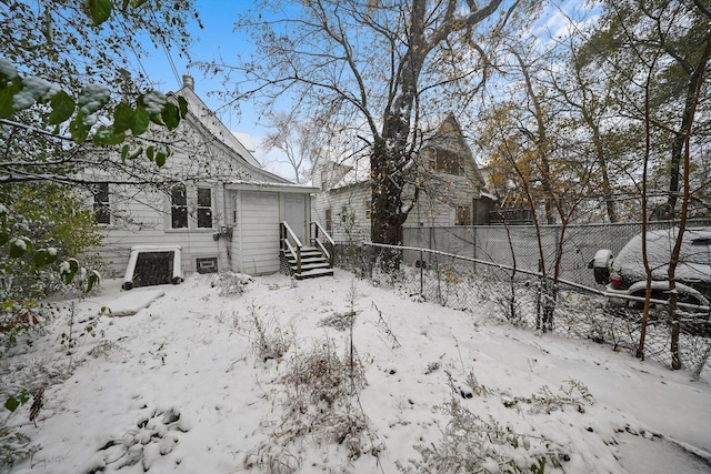 view of snowy yard