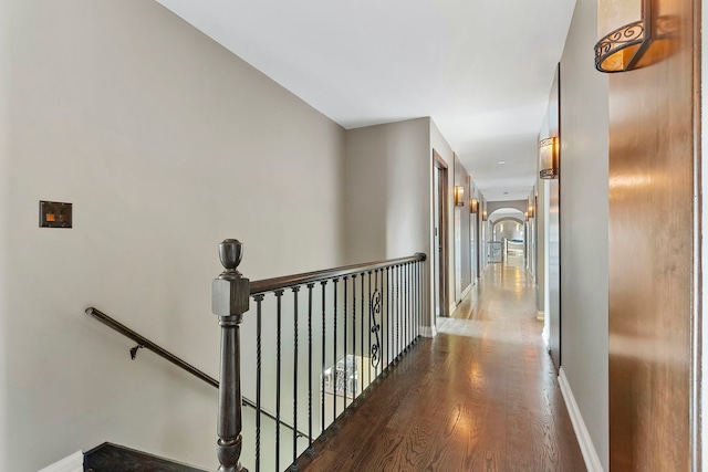 5N259 Wilton Croft Rd, Saint Charles, IL 60175 - hallway featuring wood finished floors, an upstairs landing, and baseboards