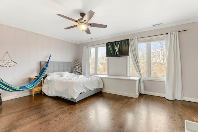 5N259 Wilton Croft Rd, Saint Charles, IL 60175 - bedroom with multiple windows, wood finished floors, ornamental molding, and baseboards
