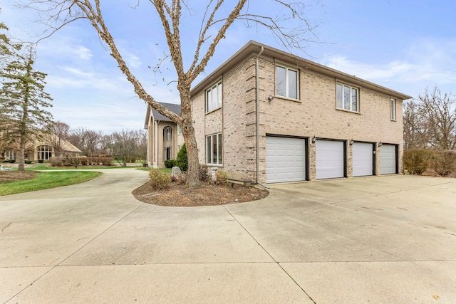 view of home's exterior with a garage